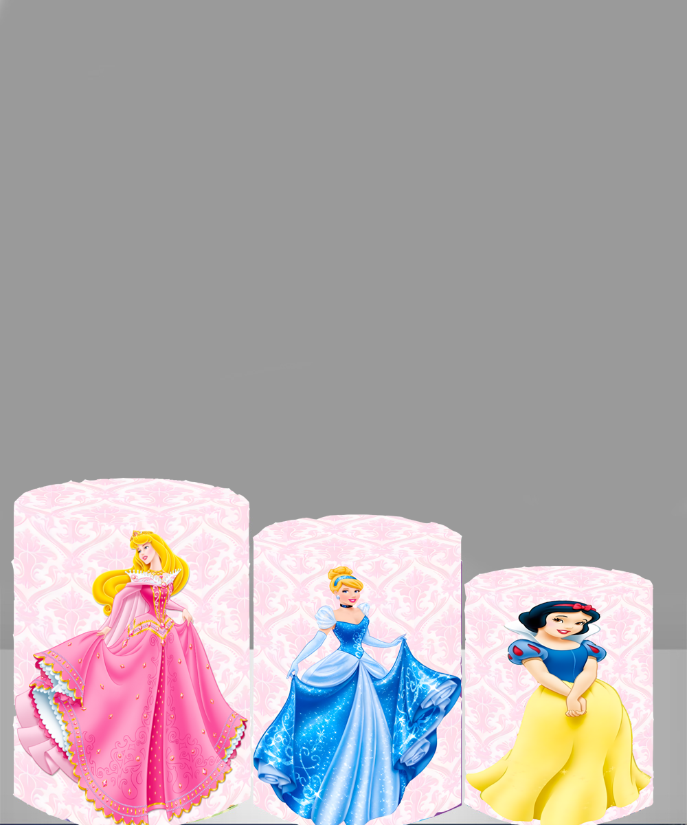 Disney Princess Party Background Decors Round Shape Girls Birthday Circle Photo Backdrop