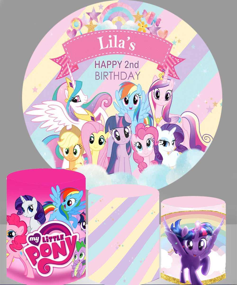 My Little Pony Round Backdrop Girls Birthday 