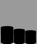 Personnalisez les décorations noires de couvertures de socle de cylindre de la taille 3pcs 