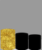 Adaptez les décorations de couvertures de socle de cylindre d'or noir de taille aux besoins du client 3pcs 