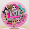 LoL Surprise Round Backdrops Decoration Backdrop Girls Birthday Round Circle Cover Background Cylinder Plinth Covers