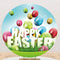 Easter Egg Round Backdrops Kids Sunday Happy Easter Birthday Circle Background Table Banner Covers