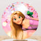 Tangled Rapunzel Round Backdrops Smiling Girls Birthday Party Circle Background Covers