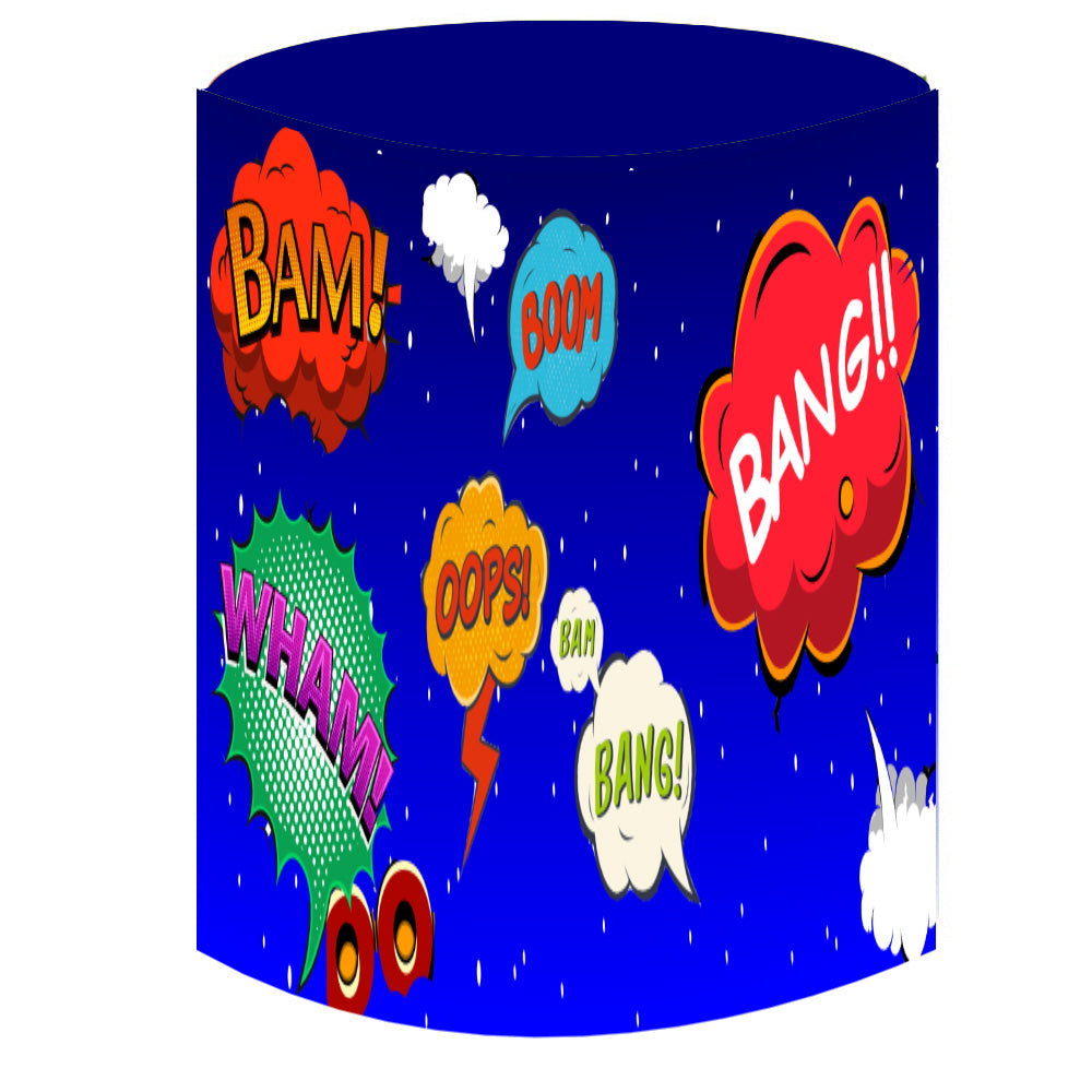 Marvel Avengers Round Backdrop Hulk Iron Man Kids Birthday Party Circle Background Table Banner Covers