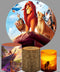 The Lion King Simba Round Backdrops Boys Birthday Circle Background Cake Party Table Banner Covers