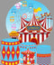 Circus Round Backdrop