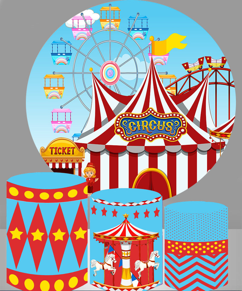 Circus Round Backdrop