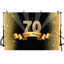 70th birthday theme party backdrop for party phtoography gold gliiter bokeh background for photo booth studio 70 happy birthday