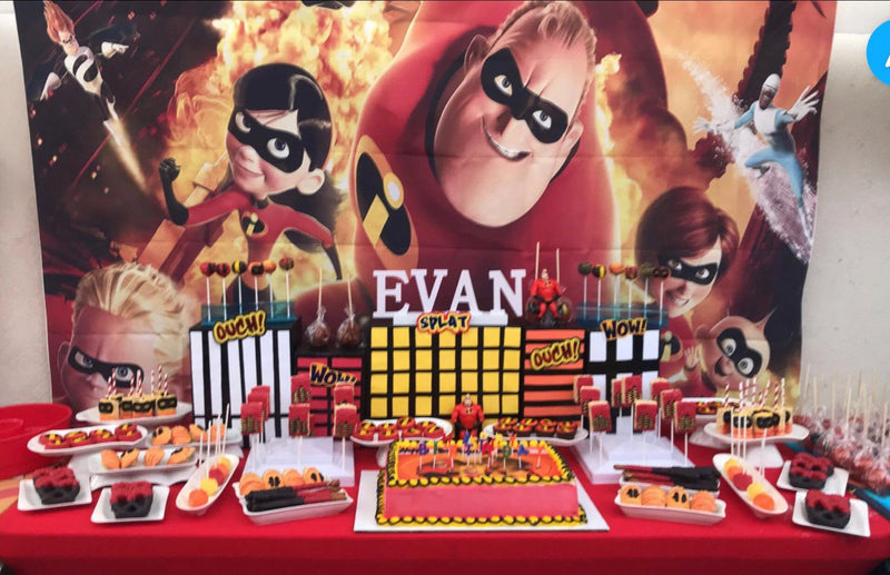 Incredibles Movie Theme Photography Backdrops Superhero Vinyl Photography For Backdrop Digital Printed Photo Backgrounds For Photo Studio