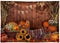 Thanksgiving Photography Backdrop Halloween Rustic Wooden Floor Barn Harvest Background Autumn Pumpkins Maple Leaves Sunflower Baby Portrait Party Decoration Photo Studio