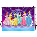 Disney Princess Photo Backdrop Girls Birthday Party Decor Princess Photo Studio Kids Photography Background