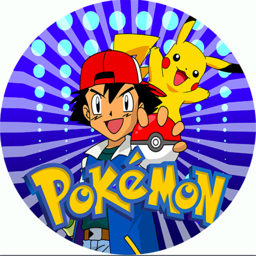 Pokémon Party Round Backdrop