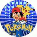 Pokémon Party Round Backdrop