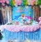 Baby's 1st Birthday Party Backdrop Vinyl Photography Background Undersea World Cartoon Baby Whale Backdrop Shark Starfish Yellow Pink Blue Color Cake Gifts Birthday Decoration Children
