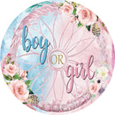 Flowers Round Backdrops Boys and Girls Birthday Circle Background Cake Party Table Banner Covers