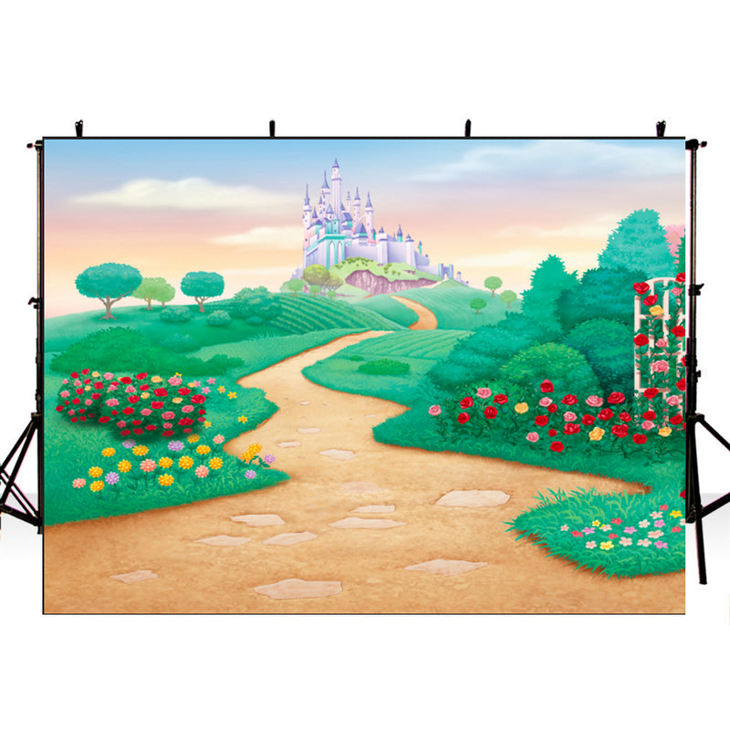 Disney Princess Photo Backdrop Birthday Party Decor Photo Studio Kids Photography Background