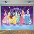 Disney Princess Photo Backdrop Girls Birthday Party Decor Princess Photo Studio Kids Photography Background