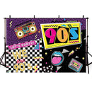 90‘s Party Backdrop for Photography Hip Hop Graffiti 90s Birthday Party Decoration Background Photo Studio Photocall