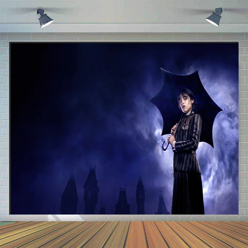 Wednesday Addams Photo Backdrop Birthday Party Decor Photo Studio Kids  Photography Background