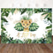 Toile de fond personnalisée pour photographie de fête prénatale, un petit roi, forêt, Jungle, Lion mignon, accessoires de décoration pour fête d'anniversaire pour bébé 