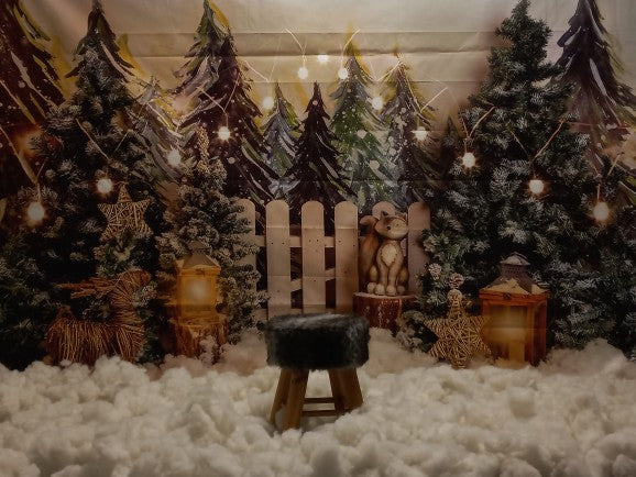 Christmas Photography Backdrop Tree Gift Baby Party Decor Background Photographic Kids