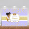 African American Baby Shower Background for Photography A Little Princess Gold Crown Party Banner Photo Booth Backdrop