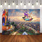 Aladdin Princess Photography Backdrop for Photo Studio Pink Curtain Purple Turquoise Birthday Party Photo Studio Backdro