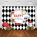 Birthday Backdrop Girl Baby Birthday Tea Party Photography Backgrounds for Photo Studio