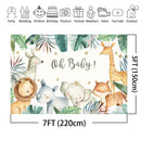 Animals Baby Shower Photo Background Safari Birthday Party Decoration Oh Baby Banner Backdrop for Photography Photo Studio