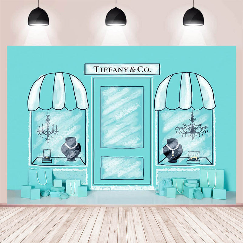 Fondos personalizados, tienda de joyería Aqua, regalo, retrato de bebé, fondos de fotografía para fiesta de cumpleaños, decoración de pared para estudio fotográfico 