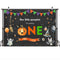 Baby One Birthday Photographic Backdrops Pumpkin Halloween Style Background Bat Ghost Black Balloons Backdrop for Photo