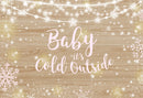 Baby shower Christmas wood Photography Background Party Wood Backdrops Christmas It's cold outside Decoration