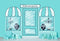 Fondos personalizados, tienda de joyería Aqua, regalo, retrato de bebé, fondos de fotografía para fiesta de cumpleaños, decoración de pared para estudio fotográfico 
