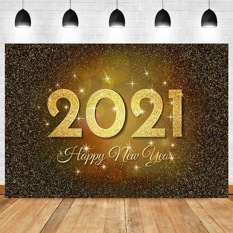 Photography Background Happy New Year 2021 Firework Champagne Clock Party City Night Decor Backdrop Photo Studio Props