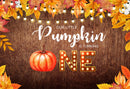 Fall Thanksgiving Halloween Photography Birthday One Little Pumpkin Is Turning One Wooden Backdrops Maple leaf Photo Props