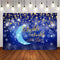 Twinkle Twinkle Little Star Backdrop for Picture Moon Baby Photo background for photo studio Bokeh Blue Background Stars Kid