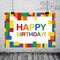 Birthday Photography Backdrop Colorful Lego Building Blocks Boy Girl Baby Child Party Decorations Photo Booth Background Banner