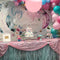 Photo toile de fond garçon ou fille sexe révéler fête toile de fond rose bleu plume fleur bébé douche fête décoration