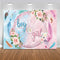 Floral Photo Backdrop Boy or Girl Gender Reveal Party Backdrop Pink Blue Feather Flower Baby Shower Party Decoration