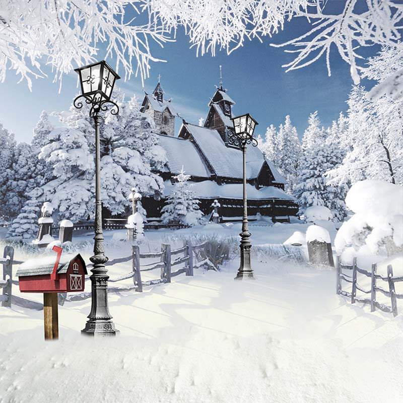 outside snow backdrop -snow village backdrop- snow white cottage -backdrop photo backdrop snow landscape- photo booth props christmas -photo booth props winter scenery -photography backdrops 8x10 snow -photography backdrops winter house