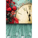 photo backdrop New year bell -photo backdrop clock -photo booth backdrop wood floor -photo backdrop red -photography backdrops kids