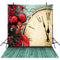 photo backdrop New year bell -photo backdrop clock -photo booth backdrop wood floor -photo backdrop red -photography backdrops kids