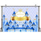 Cartoon Fantasy Castle Photographic Backdrop Newborn Little Prince Birthday Background for Boy Blue Castle Fairy Tale Backdrops