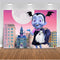 Halloween Photography Background Vampirina City Street Large Moon Backdrop for Party Vampire Scary Photography Birthday Party decor