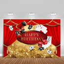 Arrière-plan de fête d'anniversaire de Casino, rideau de Casino de Las Vegas, décorations d'anniversaire, arrière-plan de photographie