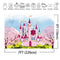 Castle Backdrop for Photography Pink Flowers Princess Girl Birthday Baby Shower Fantasy Party Banner Background for Photo Studio