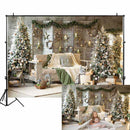 Christmas Backdrop Sweet Home Christmas Tree Decoration Holiday Background Child Newborn Photography Props