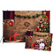 Christmas Backdrop Wood Wall Wreath photography Backdrops Christmas Trees Red Sock Gift Family party Background Photobooth