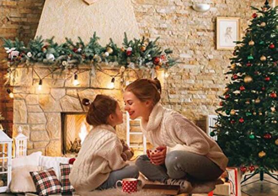 Fondo de Navidad para fotografía chimenea de ladrillo niños adultos familia fondo con cabina de fotos estudio decoración para sesión fotográfica bebé recién nacido 