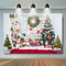 Christmas Background For Photography Trees Wood Wall Scene Wreath Backdrop For Photo Booth Family Party gifts Backgrounds